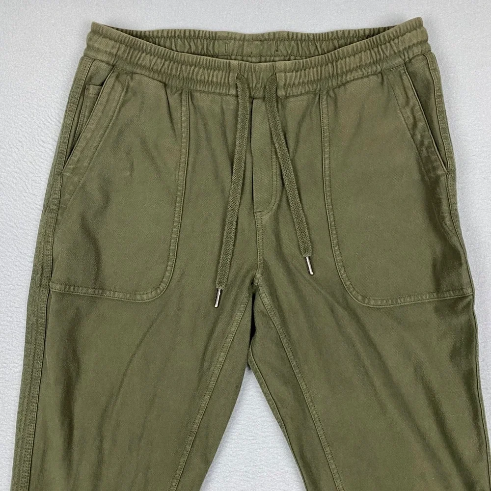 Athleta Farallon Jogger Cotton Joggers Pants Womens Medium Olive Green